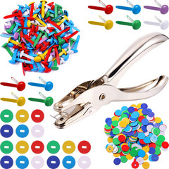 Mudder 100 Pieces Brass Paper Fasteners Paper Brads, and 300 Pieces Washers with