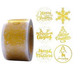 Christmas Envelope Labels Roll for Gift Wrap and Treat Bag Use