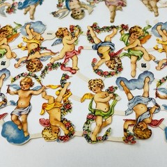 E Heller Angel Cherub Vintage Die Cut Lot of 24 Scrap Paper EAS #3062 Austria