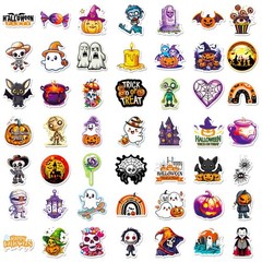 Halloween Stickers, 100Pcs Halloween Pumpkin Theme Stickers Bulk, Vinyl Waterpro
