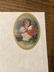 Oval Easter Rare Antique Are Bunny Eggs Sticker Sheet (missing Some) HTF Vintage