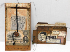 Junk Journal Ephemera Money Envelope & File Tag Vintage Style Grungy Set B