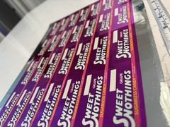 Sweet Nothings Grape Sticker Sheet CM-107 Metallic Edge Vintage
