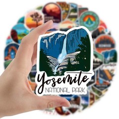 50 PCS USA National Park in United States Travel Stickers Waterproof Vinyl