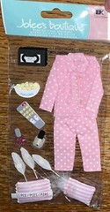 RARE Jolees Pajama Party Sleepover Movies Popcorn Nail Polish Scrapbook Stickers