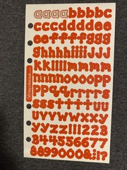 Vintage LETTERS Sticker Sheet Lot PARTIALS – Scrapbook Planner Craft Stickers