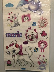 Disney Marie Cat Large Sticker Sheet Scrapbooking Kids Diary Reward Htf