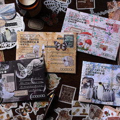 100 PCS Vintage Ephemera Pack Journaling Scrapbooking Supplies Scrapbook Sticker