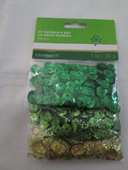 VTG 1 Oz Pkg. of Assted Color Sequins for St. Patrick’s Day for Sewing or Crafts