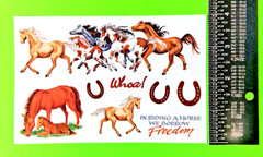 Vintage PSX Designs Horse Sticker 3 Sheets Set 1 Full 2 Partial