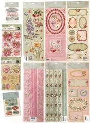 Brenda Walton Florals Scrapbook Stickers Lot – K&Co – Retired – 10 pc Kit