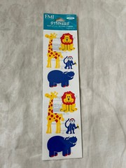 FMI Frances Meyer Inc Stickers Hippo & Friends New in Package