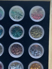 Vintage 20 Colors Karen Foster HERITAGE 800 pc EYELETS 1/8in 3mm Set 2004 Eyelet