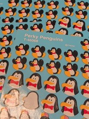 Vintage Print Trend Enterprises Perky Penguins Sticker Sheets 8 Sheets