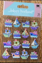 RARE Jolees Kids Boys Toys Boats Repeat Steam Ship Sail Pirate Scrapbook Sticker