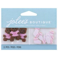 JOLEES BOUTIQUE DIMENSIONAL EMBELLISHMENTS – BABY GIRL BEAR & BOOTIES