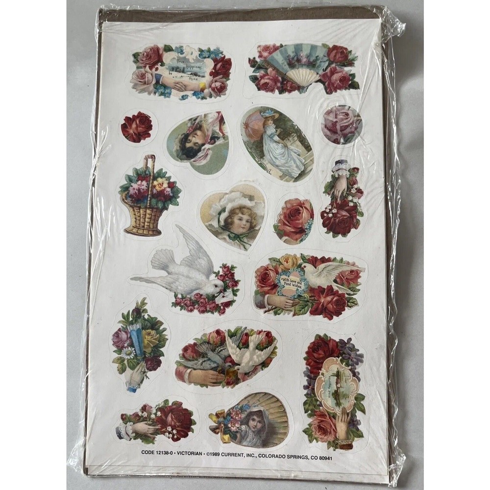 Vintage Stickers, 1989 Current Inc. Victorian Code 12138-0 Made In The USA