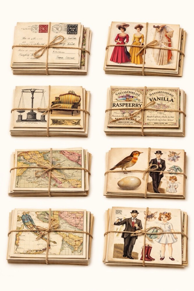 150+ Ephemera Lot Junk Journal Grab Bag Scrapbook Paper Collage Scrapbooking