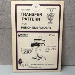 VTG MCM Warner Bros Looney Tunes Transfer Pattern Iron On Punch Embroidery LT-12