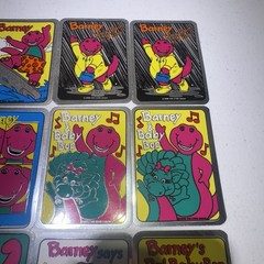 Vintage Sticker Lot Of 13 Barney Dinosaur Foil Mylar Vending Machine Baby Bop