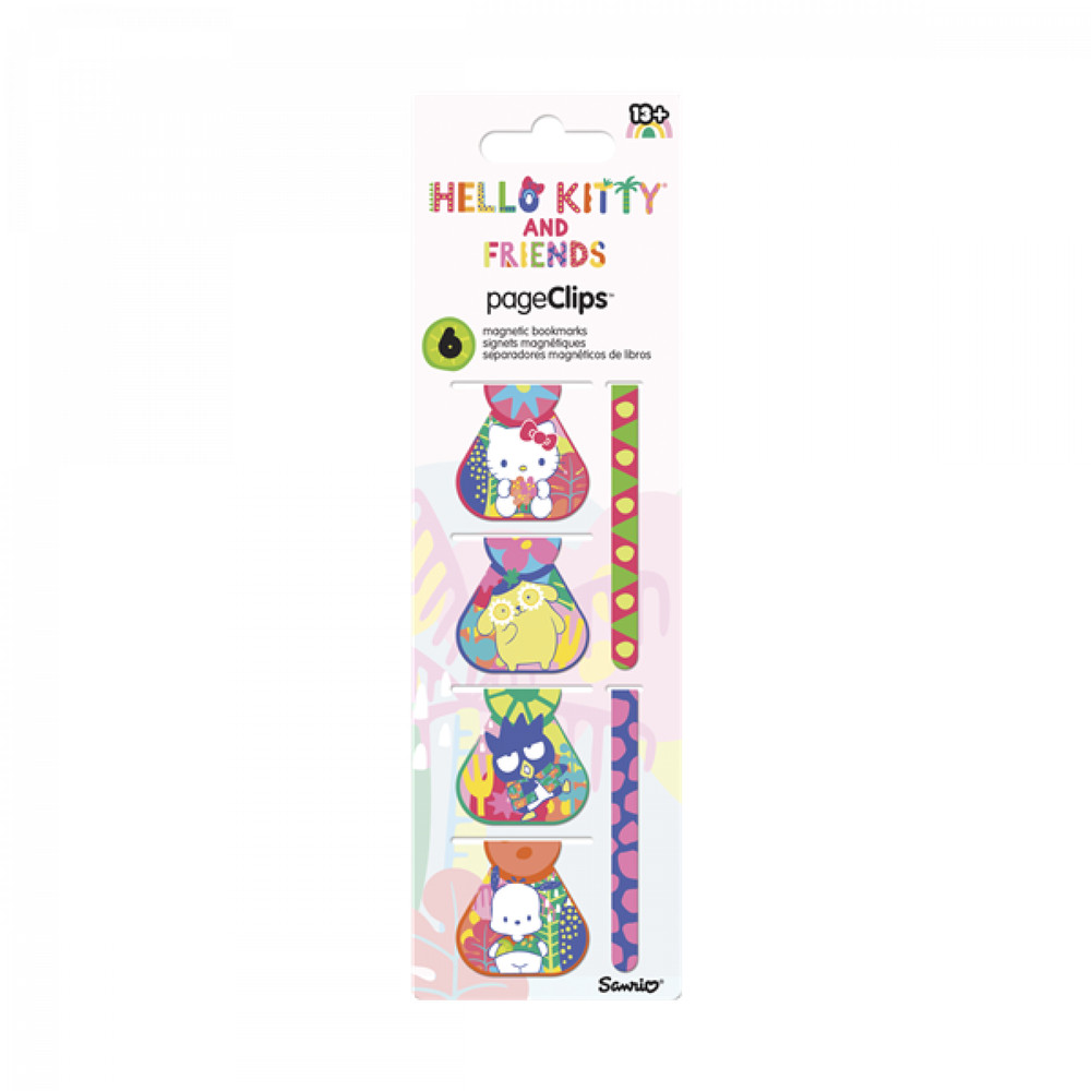 Hello Kitty and Friends Sanrio 6-Pack Magnetic Bookmark Clips Multi-Color