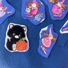 80s Stickers Vintage Hallmark Halloween Witches, Dragons Scratch Sniff Grape!!