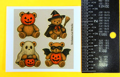 Teddy Bear Halloween Mini Sticker Sheet