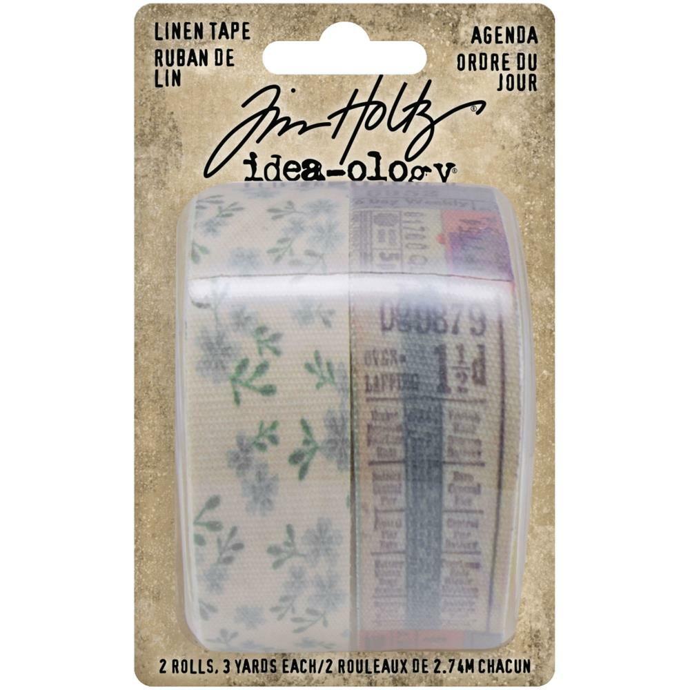 Tim Holtz ~ LINEN TAPE ~ Agenda ~ Idea-ology 2 Rolls