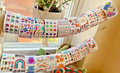 Pipsticks Retro Stickers Off The Roll: Rainbows, Bears, Ice cream+ You Choose!