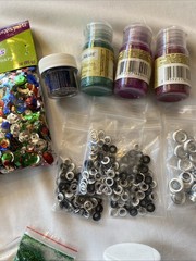 Lot of Various Brands GLITTER-CONFETTI-GEMS-SEQUIN-GLITTER-BRADS some vintage