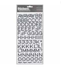 American Crafts Thickers Solid Silver Hardcover Foil Letter Stickers – 3 Pack