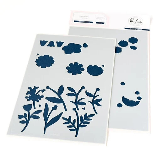 Pink Fresh HIGH QUALITY STENCILS – SWEET BLOSSOMS – 2 PCS