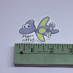 Cute Pterosaur Dinosaur Art Sticker School Motivation Kids Matte Decals Tc9