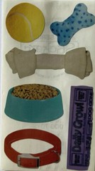 DOG TOYS Sticker(6pc)Frances Meyer•Puppy•Bone•Collar￼￼•Tennis ball•Dog food•Bark