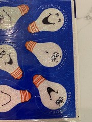 Vintage 80s Stickers Hallmark Dazzle In The Dark Glitter Glow In The Dark Sealed