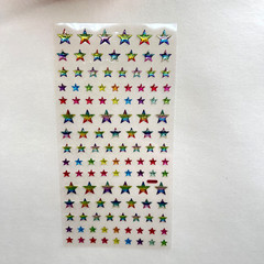 Rainbow Epoxy Glitter Star Dimensional Stickers Scrapbooking Cardmaking