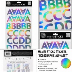 Me & My Big Ideas mambiSTICKS Holographic Alphabet Stickers 171pc STL-316 NEW