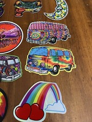 24 Vintage Prism Vending Machine Stickers lot Hippie 90’s Peace Rainbow Mushroom