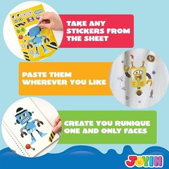 Creative Mix and Match Robot Stickers – 36 Sheets for Endless Fun and Teamwork