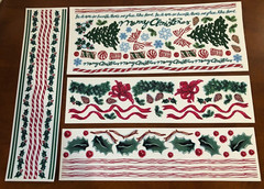 4 Vintage and Rare CHRISTMAS BORDERS and STICKER SHEETS from Print Works ~ New