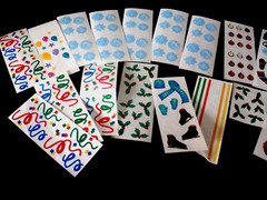 Lot Christmas stickers Wreaths, Snowflakes Confetti 20 strips Creative Memories