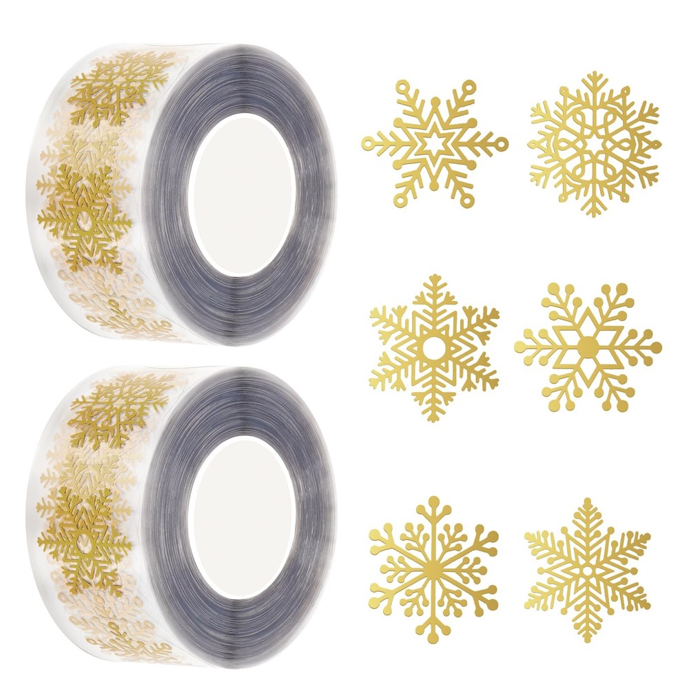 1000 Holiday Stickers for Cards, Valentine Stickers Roll – 6 Unique Snowflake…