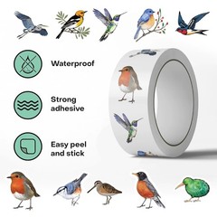 500 Pcs Birds Stickers Vinyls Waterproof Birds Self-Adhesive Decal for Kids