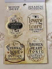 RECOLLECTIONS HALLOWEEN STICKER BOOK 12 SHEET 111 PC BOTTLE JAR POTION LABELS