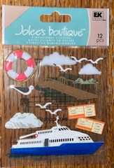 RARE Jolees Ferry Trip Vacation Travel Cruise Tickets Boat Sea Gull Stickers 3D