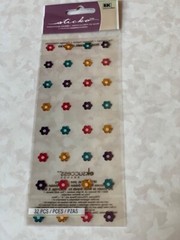 STICKO EK SUCCESS EPOXY STICKERS BRIGHT FLOWERS FLORAL MULTI-COLORED 32PCS #2