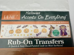 Vintage Lot 3 1994 Plaid Halloween Autumn Fall Rub On Transfers Sealed