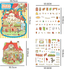 DIY 3D Sticker House – 6 Sets Kawaii Cozy Room Stickers for Adults & Kids