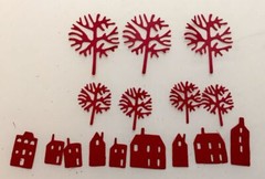 Tim Holtz Die Cuts * Countryside Panels with Cutouts * Set of Four in 4 Colors!
