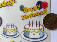 CELEBRATION Rub-On(6”x 9”)Happy Birthday•Wedding•Balloon•Champagne •Party•Cake•